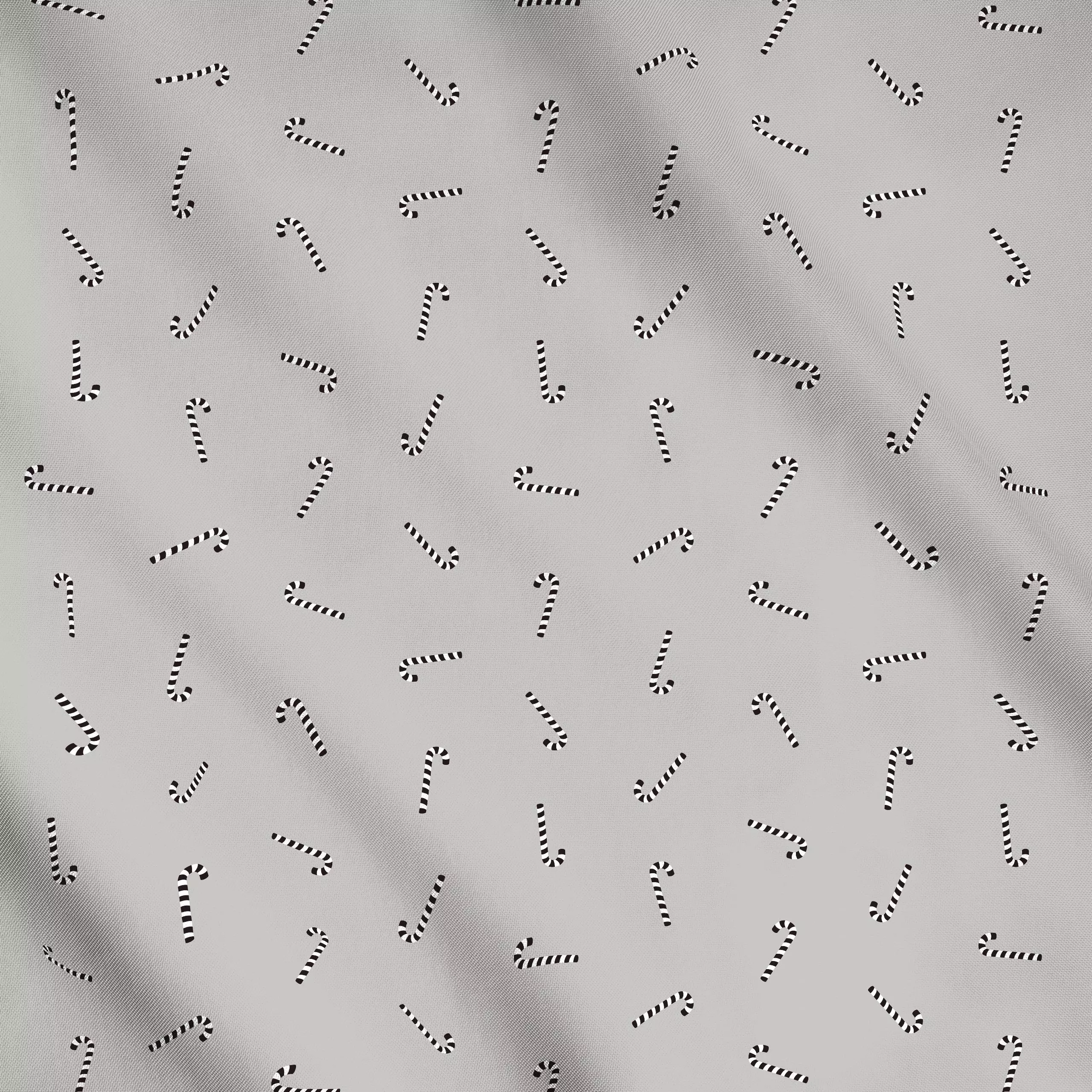 Meterware Christmas Candy grey - Weihnachten, Winter - von „Karen Menzenbach"; Muster, schwarz, abstrakt, grau, Weihnachten,...