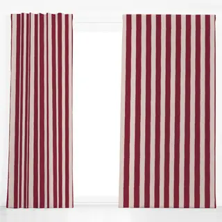 Dekovorhang Streifen rot beige