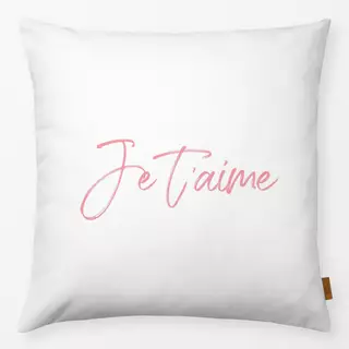 Kissen Je t'aime Rosa