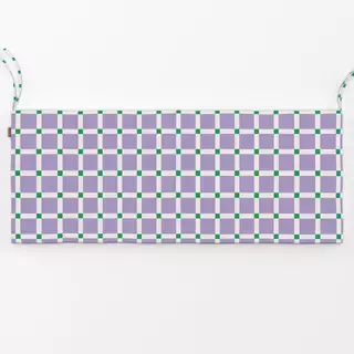 Bankauflage Karos hoch zwei | lila-beige