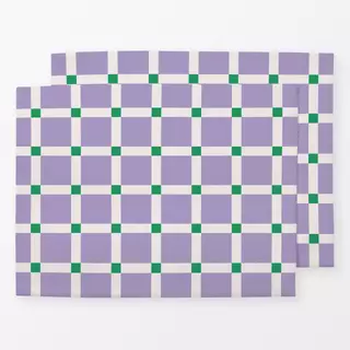 Tischset Karos hoch zwei | lila-beige