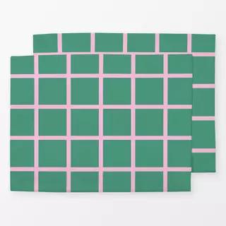 Tischset Karo minzgrün rosa