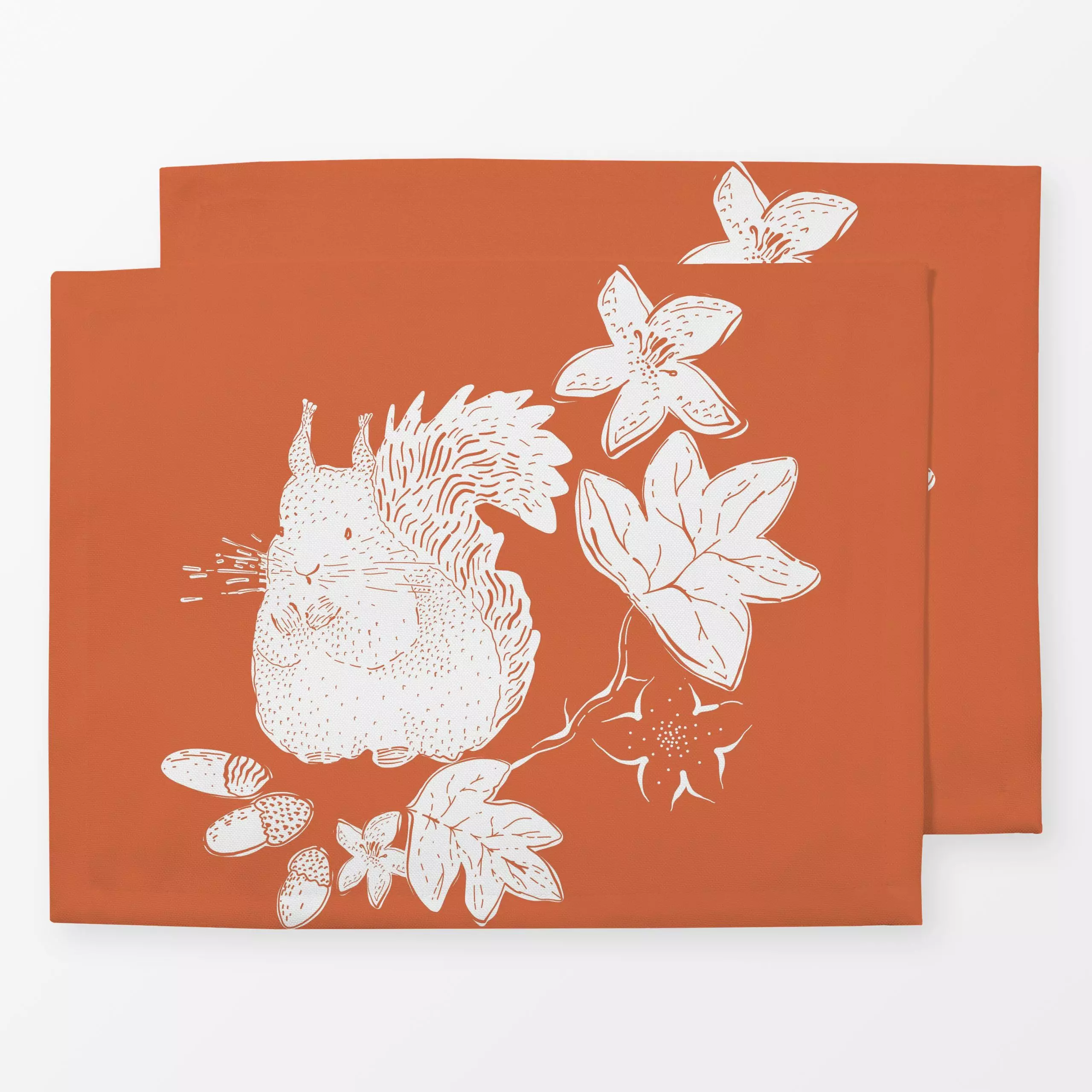 Tischset Little Squirrel - Herbst, Tiere - von „Patries Elisabeth"; Wald, Eichhörnchen, Herbst, Waldtiere, handgemalt, herbs...