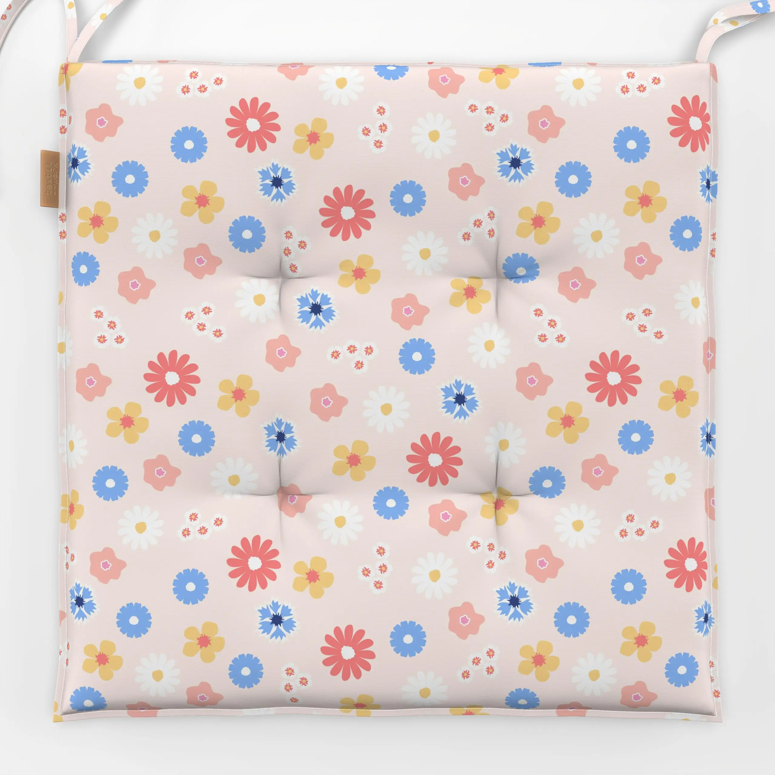 Sitzkissen Blumenmuster klein - Blumen & Florales, Frühling, Ostern - von „Jana Moßmann"; Garten, Ostern, Pastell, Fruehling...