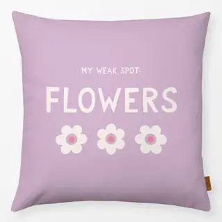 Kissen Blumen Spruchkissen Lila