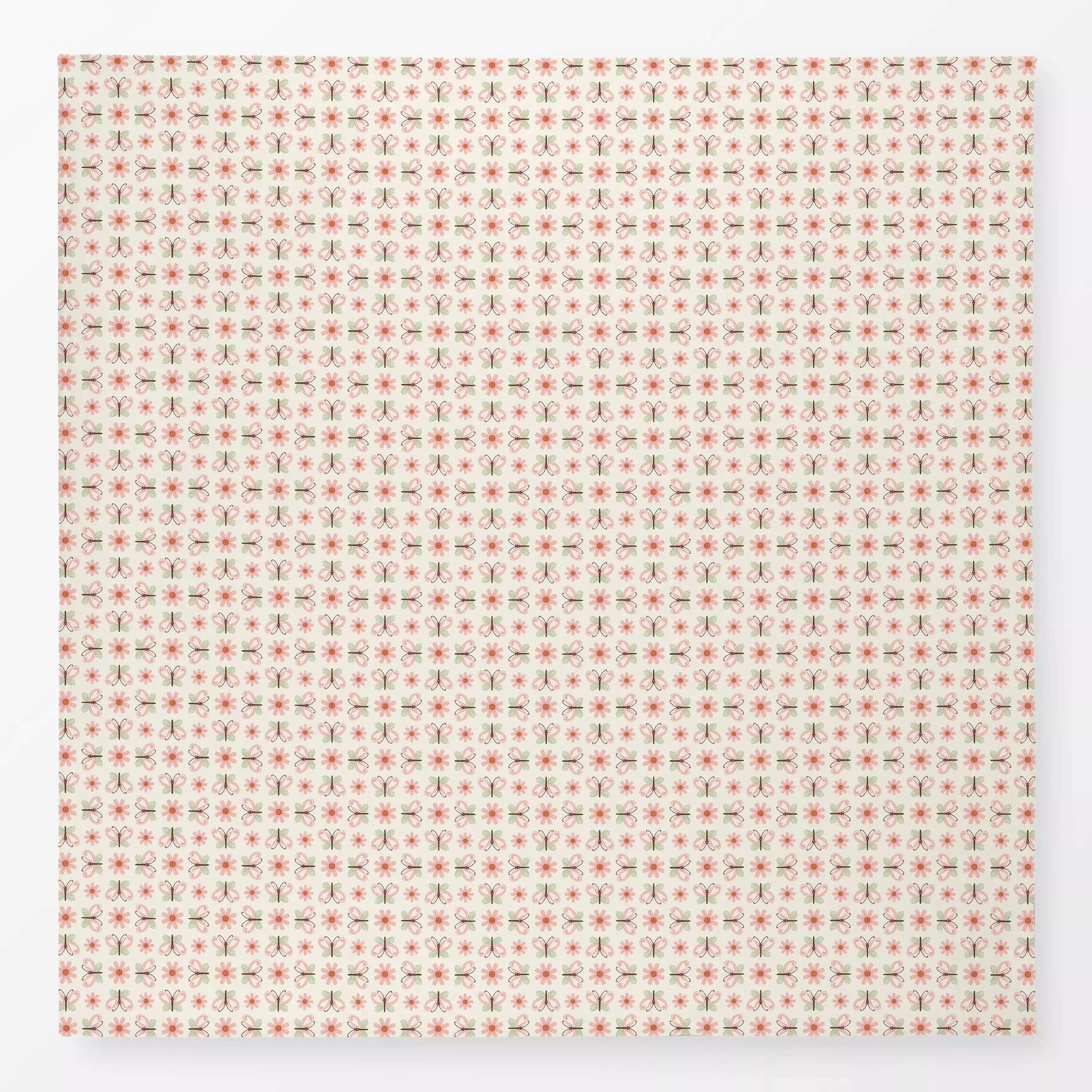 Tischdecke Schmetterling rosa grün - Frühling, Kinderzimmer & Motive für Kinder, Tiere - von „Kathrin Woo"; Kinder, Blumen, ...