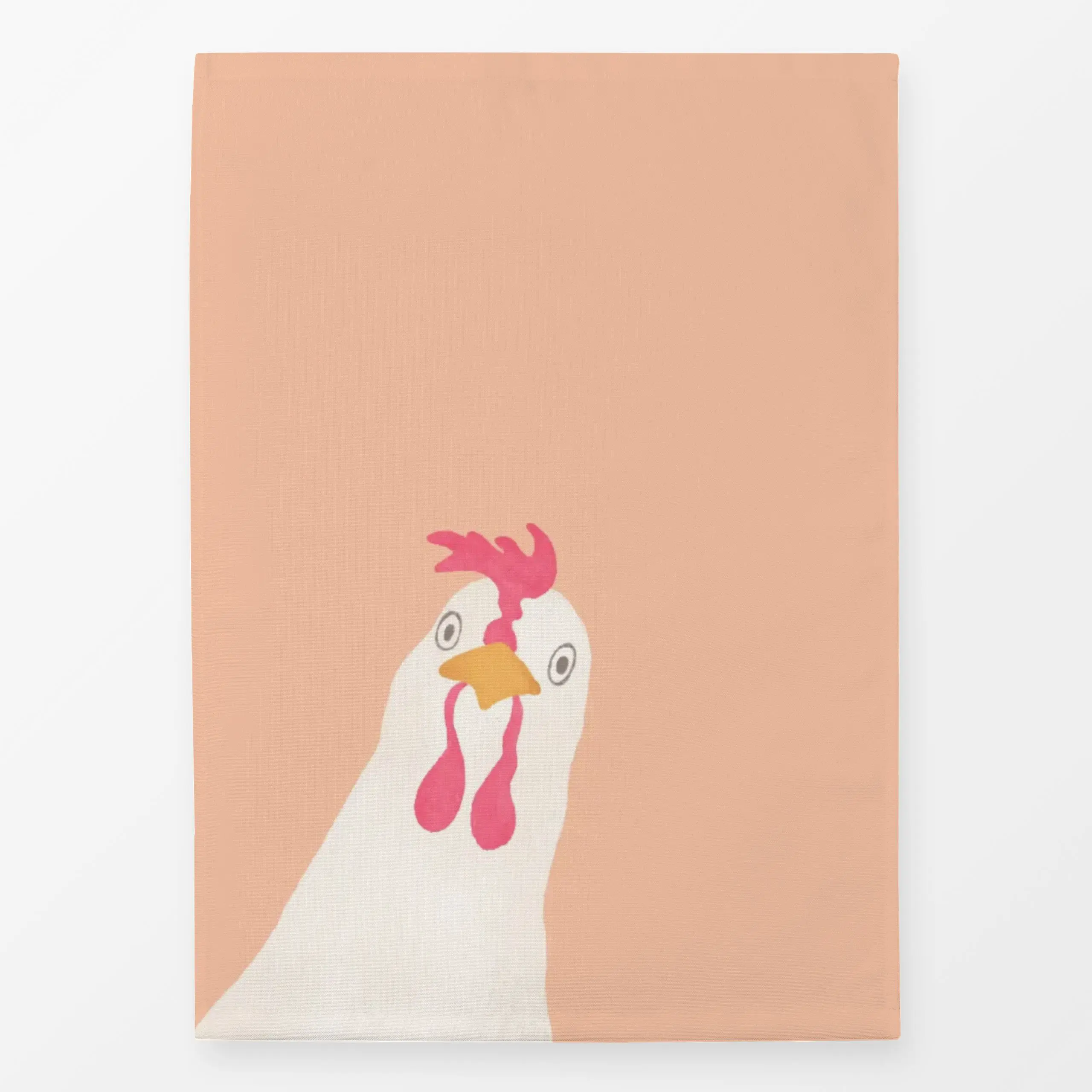 Geschirrtücher Hello Spring Huhn orange - Frühling, Tiere, Ostern - von „Andrea Liesert"; huhn, Gartendeko, outdoorkissen, H...