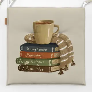 Sitzkissen Bücher Schal Tasse