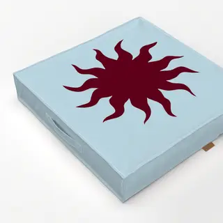 Bodenkissen Sonne Bordeaux Hellblau