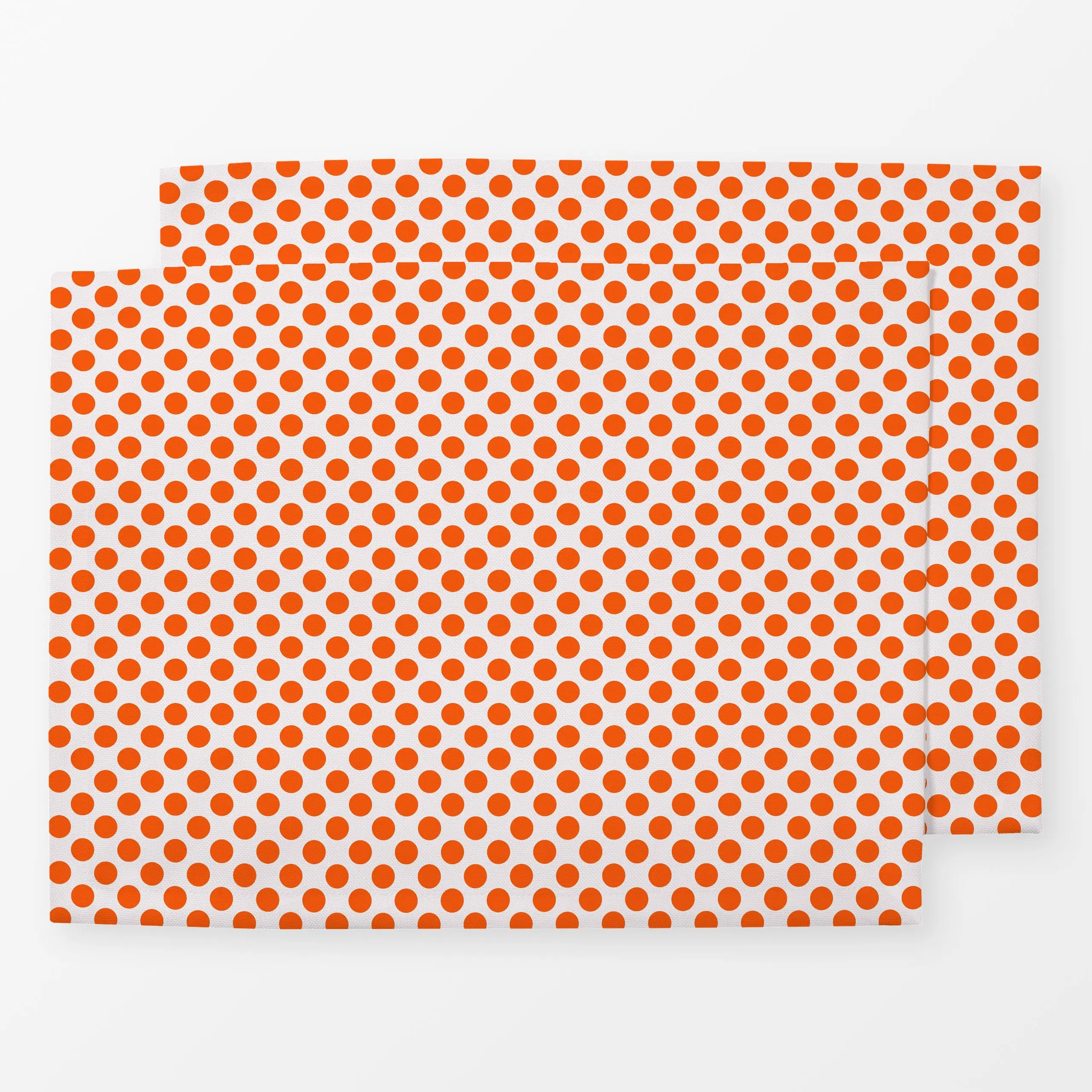 Tischset Polkadots Orange, gemustert, von Sophie Augustin Illustration