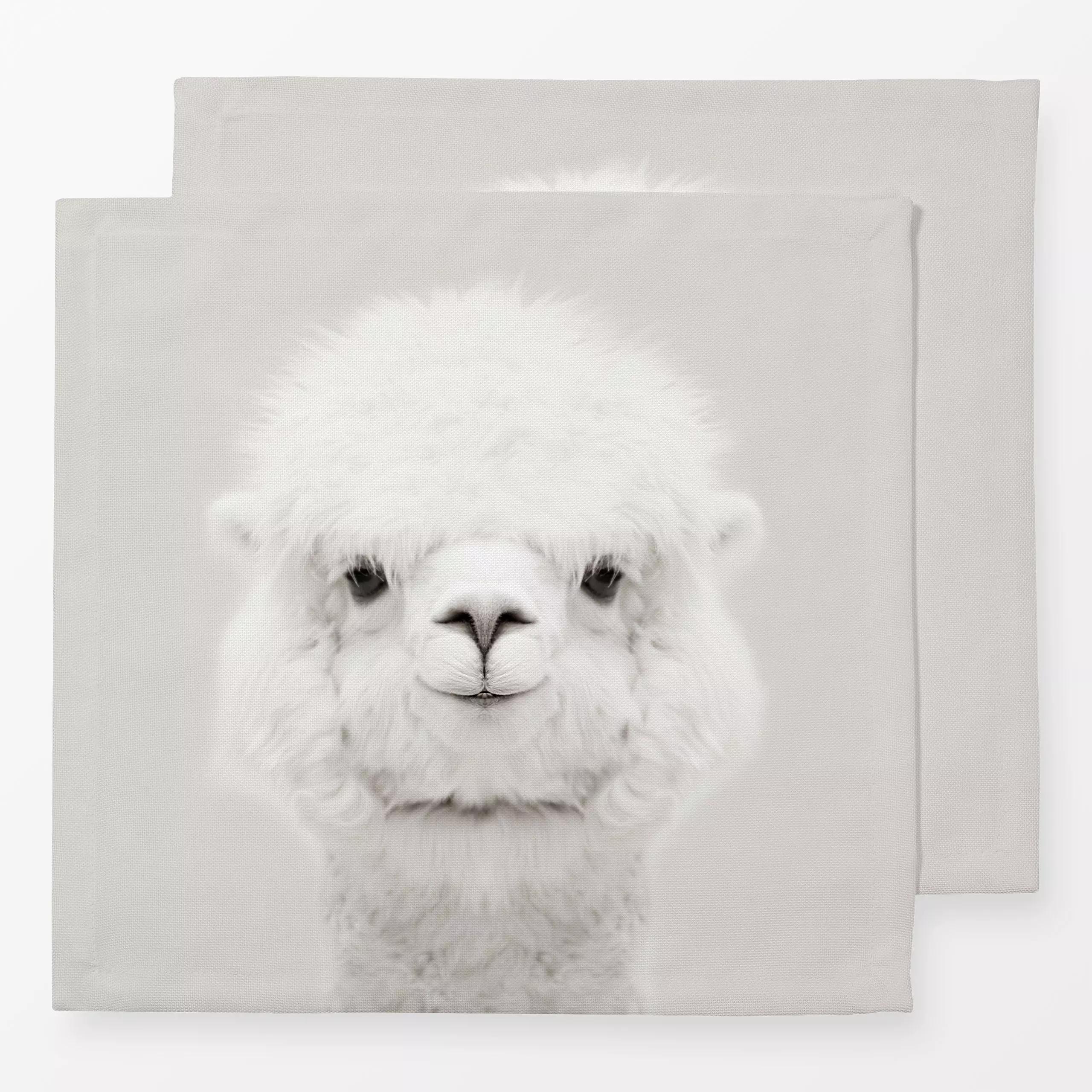 Servietten Smiling Alpaca - Kinderzimmer & Motive für Kinder, Tiere, Anlässe - von „Monika Strigel"; Alpaka, Lama, Geburt & ...