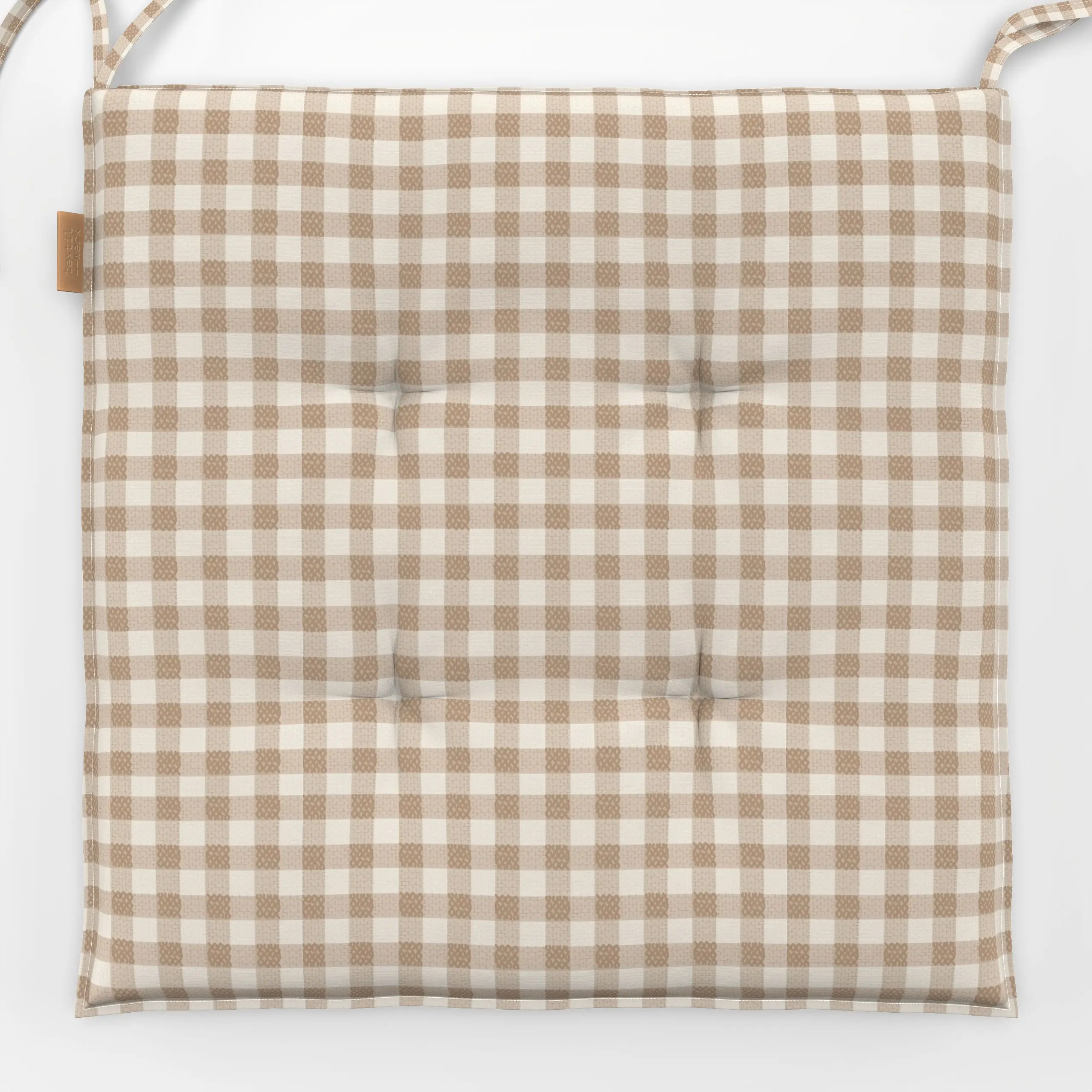 Sitzkissen Spring cottage beige - Symbole & Muster - von „Anna Petersen"; Karo