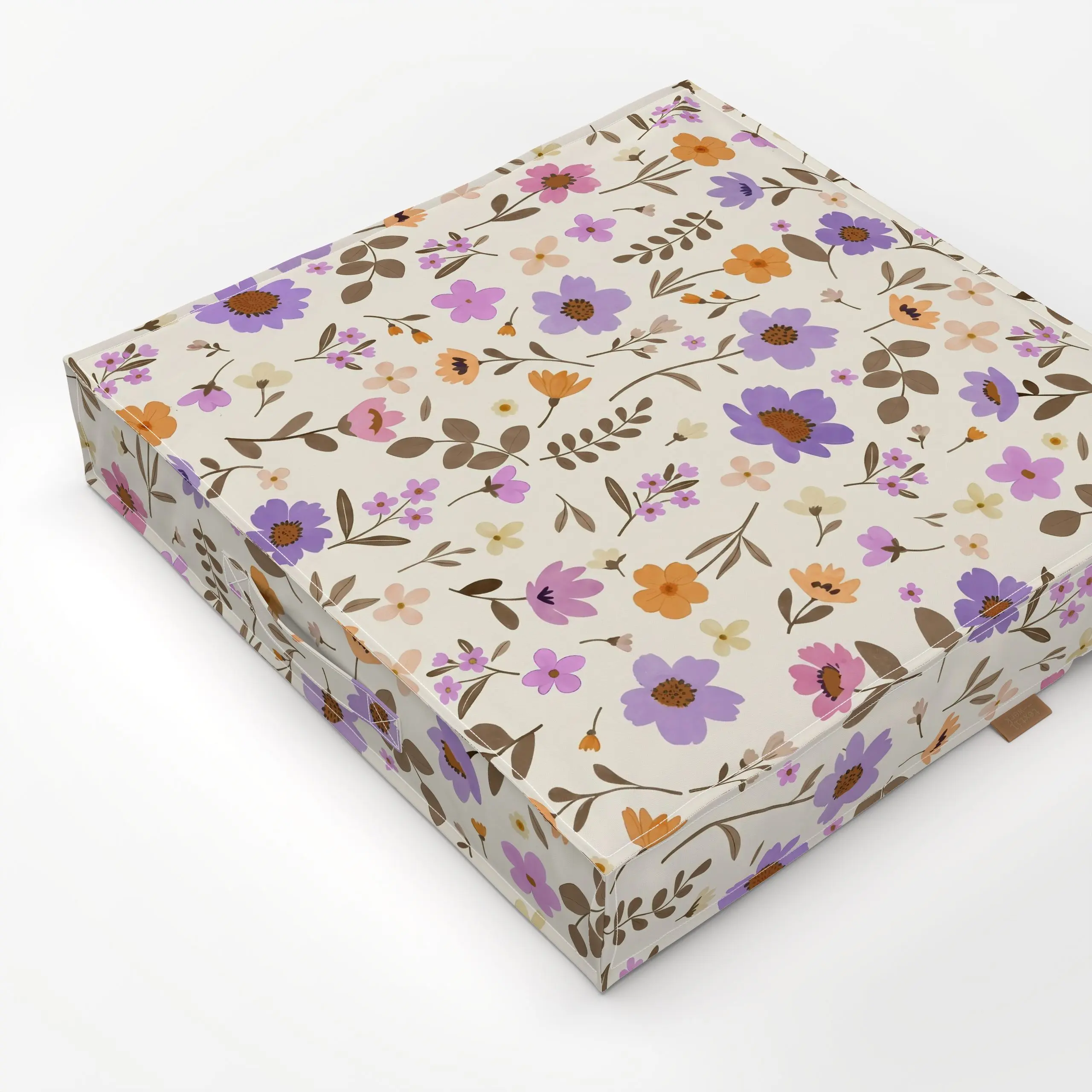 Bodenkissen Frühlingsblumen bunt - Blumen & Florales, Frühling, Pflanzen & Botanik - von „Studio Kesse"; Blüten, floral, Ost...