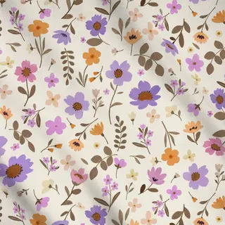 Meterware Frühlingsblumen bunt