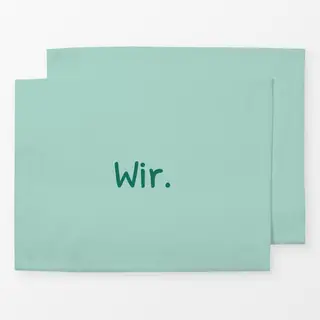 Tischset Wir mint grün