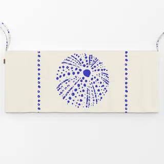 Bankauflage Seeigel blauweiss