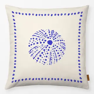 Kissen Seeigel blauweiss