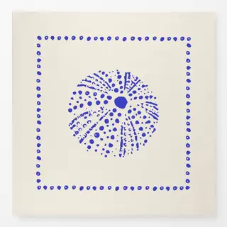 Tischdecke Seeigel blauweiss
