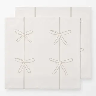 Servietten Schleifchen beige