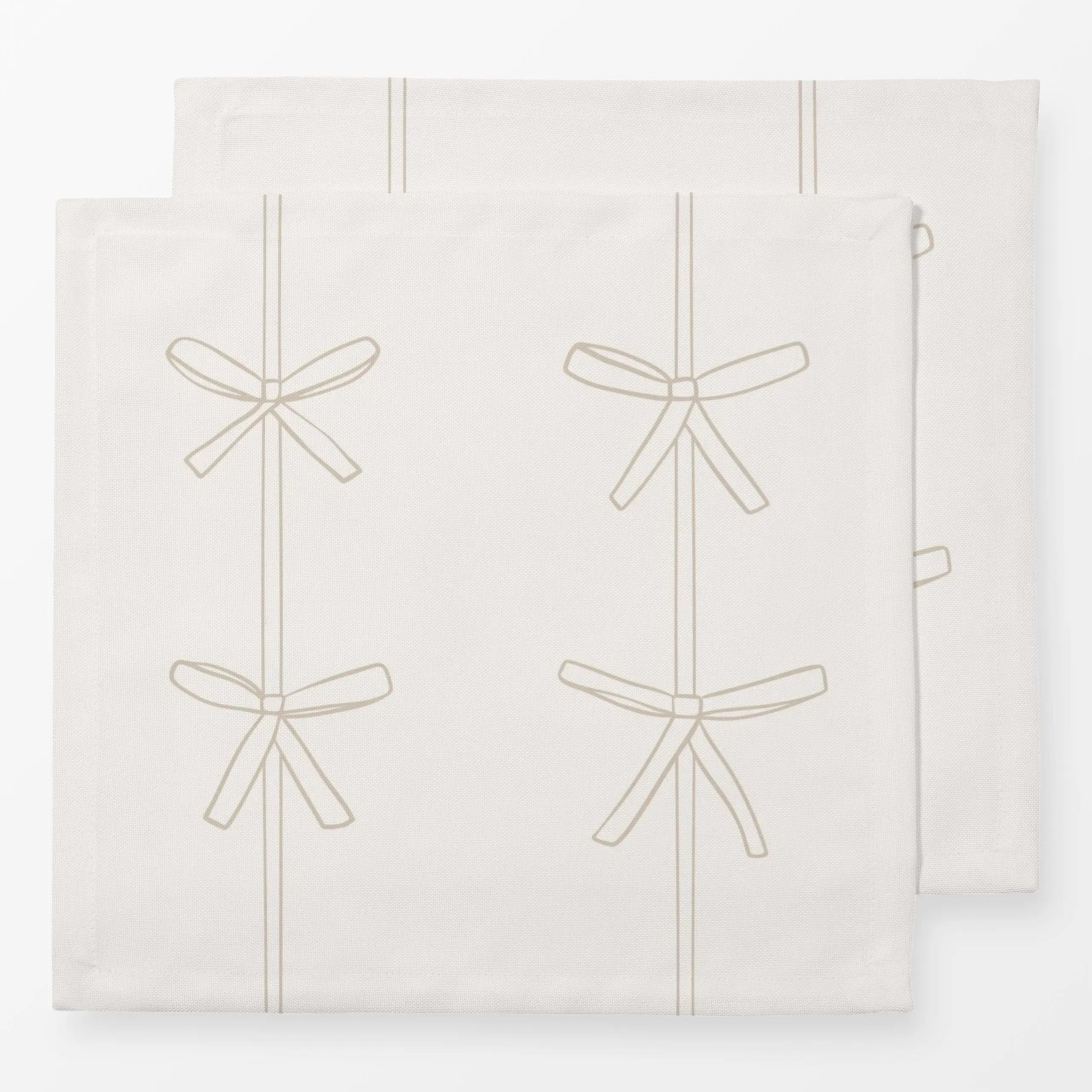Servietten Schleifchen beige - Frühling, Weihnachten, Ostern - von „Kruth Design"; minimal, Ostern, schleife, schlicht, Frue...