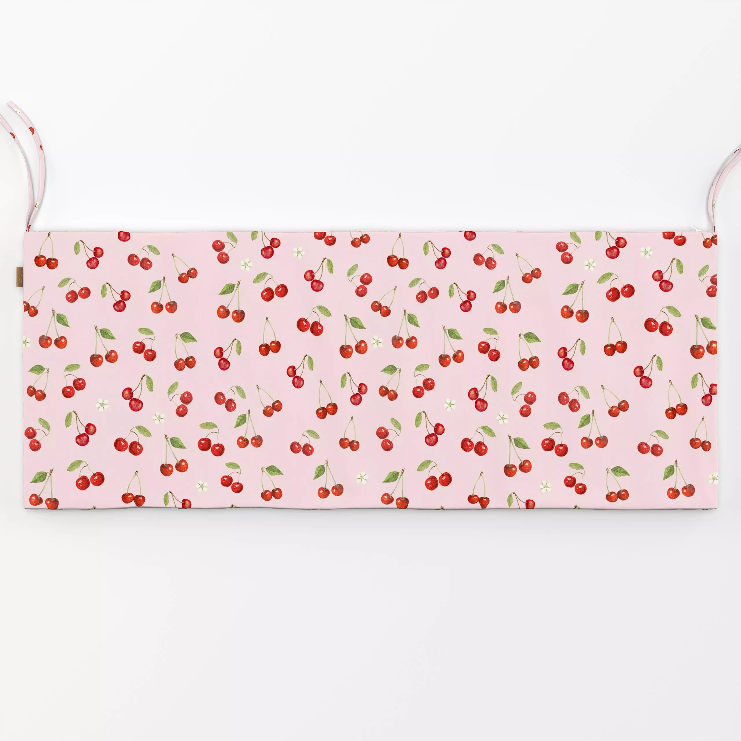 Bankauflage Vintage preppy Cherries | - Frühling, Sommer - von „Bloomery Decor"; Kirschen, Früchte, floral, summer, fruit, f...