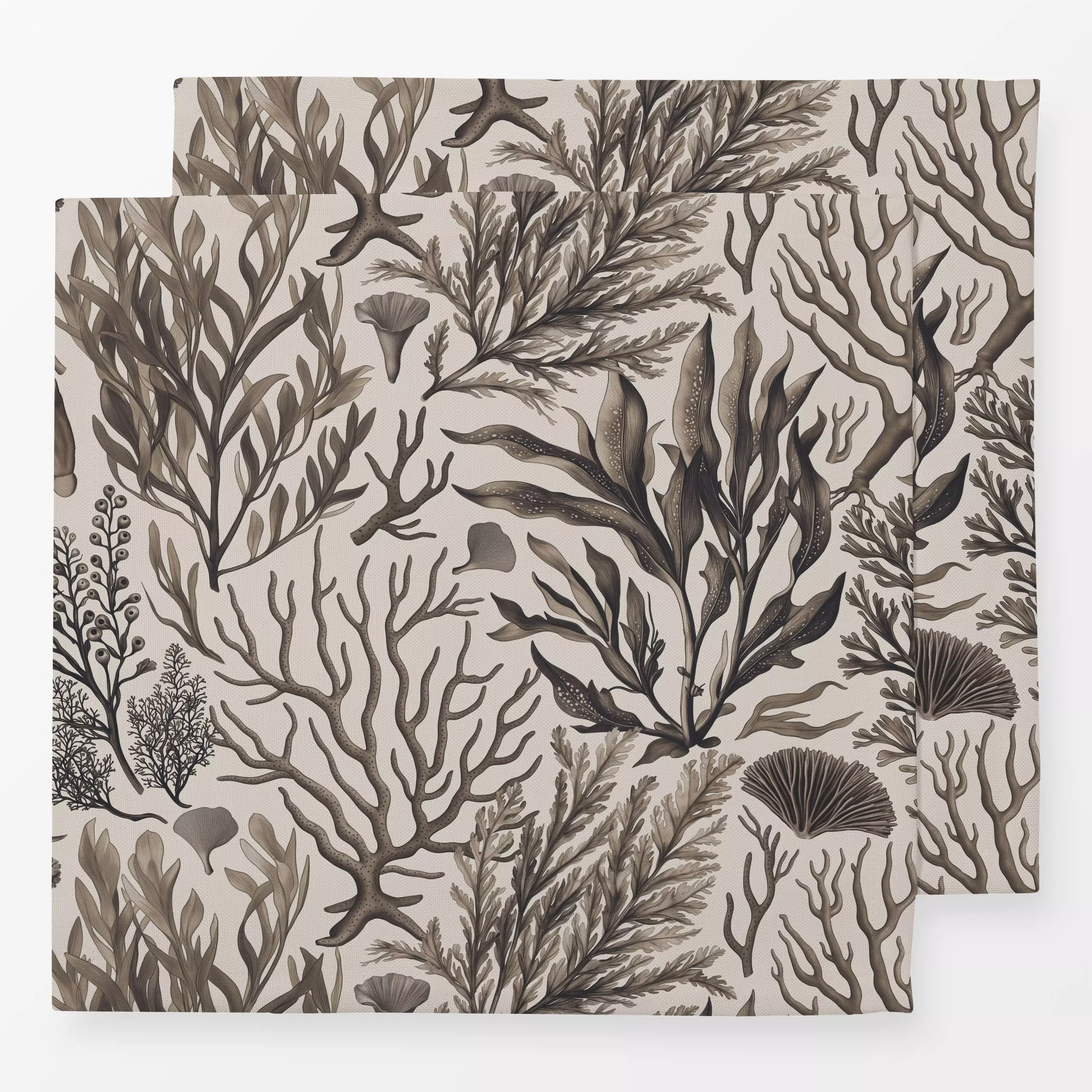 Servietten Mystical Ocean Beige - Natur & Landschaft, Pflanzen & Botanik - von „Andrea Haase"; Ozean, Meer, Unterwasserwelt,...