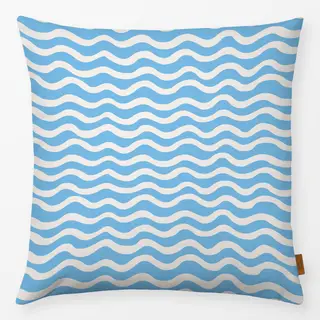 Kissen Abstract Waves light blue