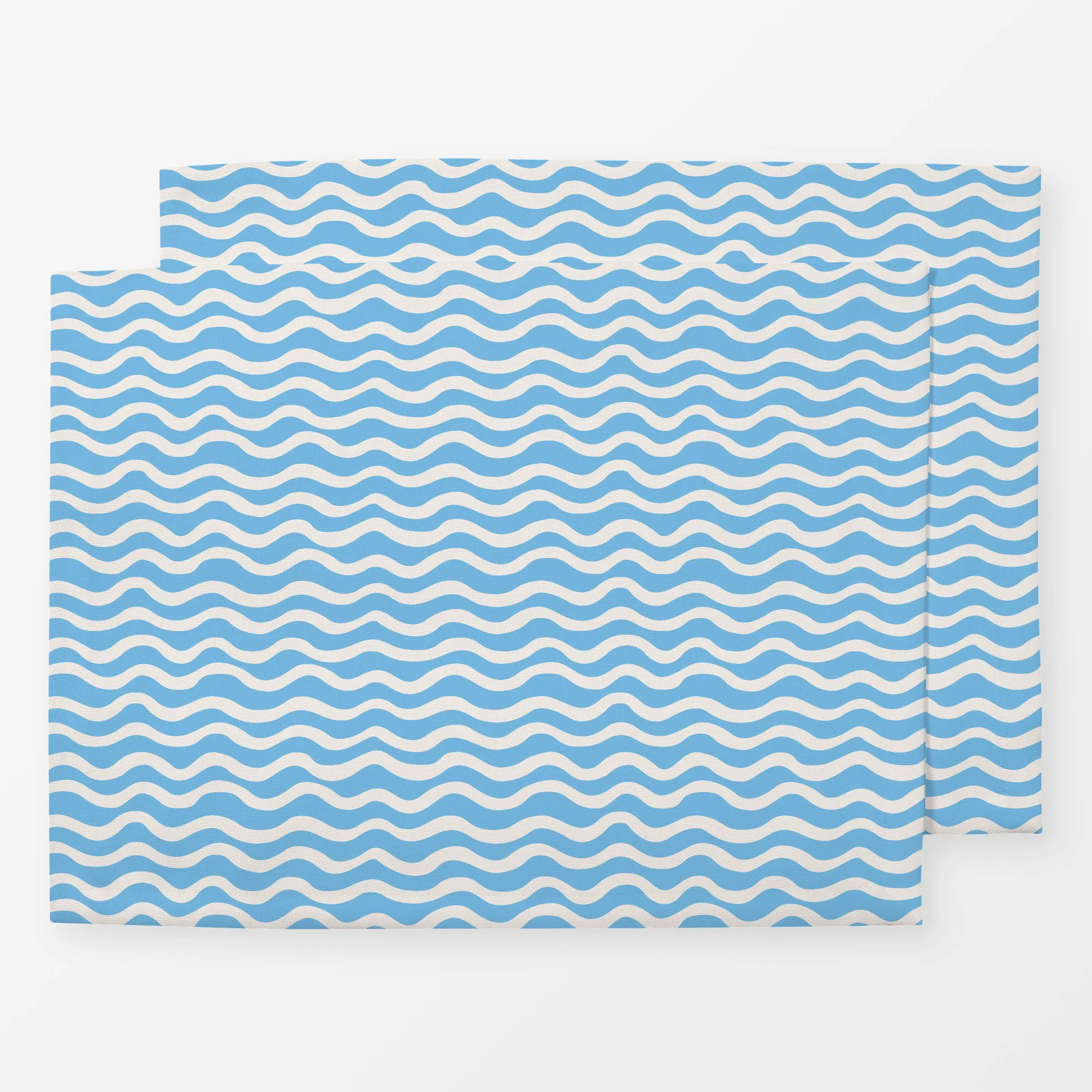 Tischset Abstract Waves light blue, gemustert, Sommer, von Karen Menzenbach