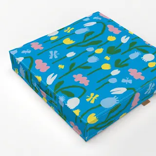 Bodenkissen Blumenwiese - Blau