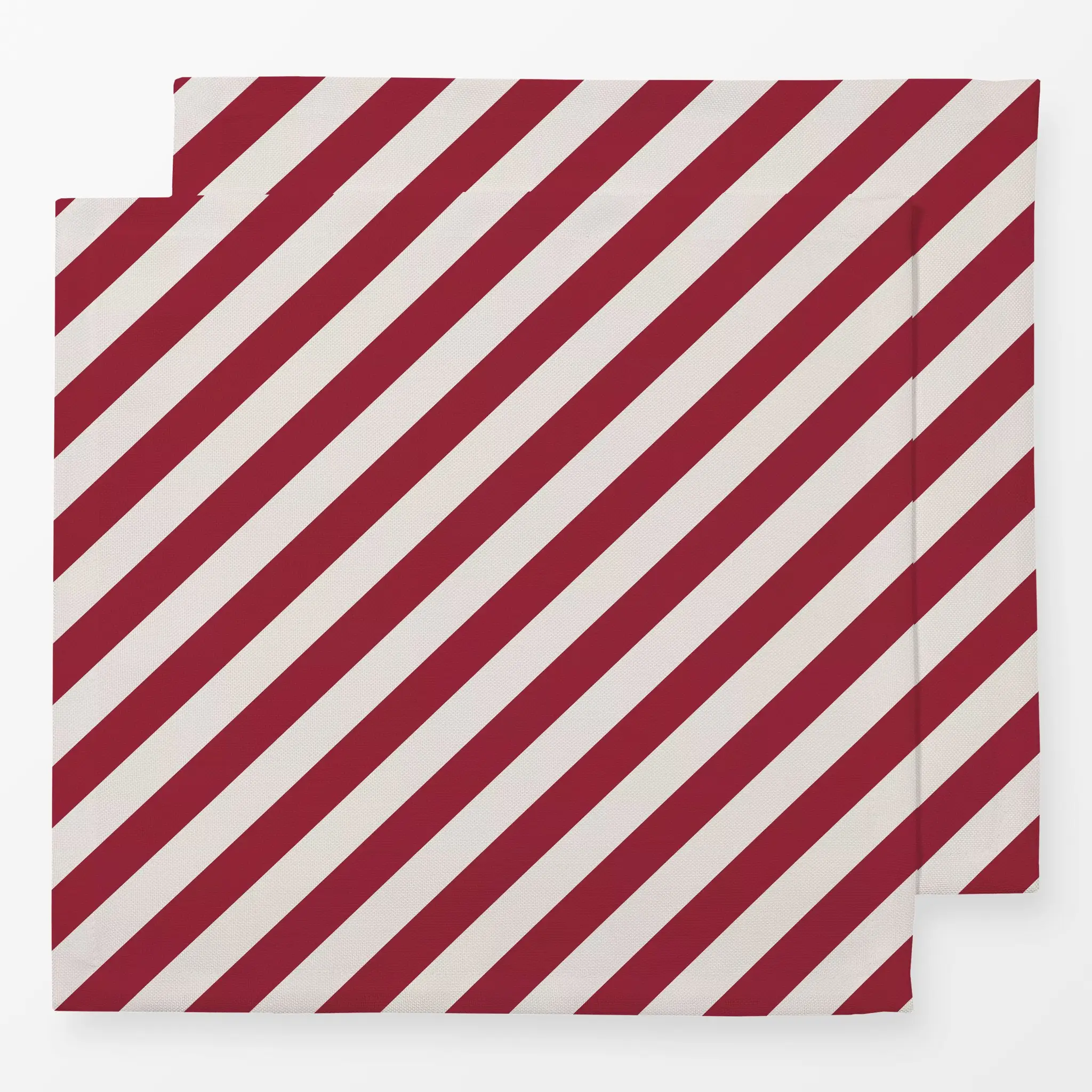 Servietten Servietten Streifen diagonal Dunkelrot