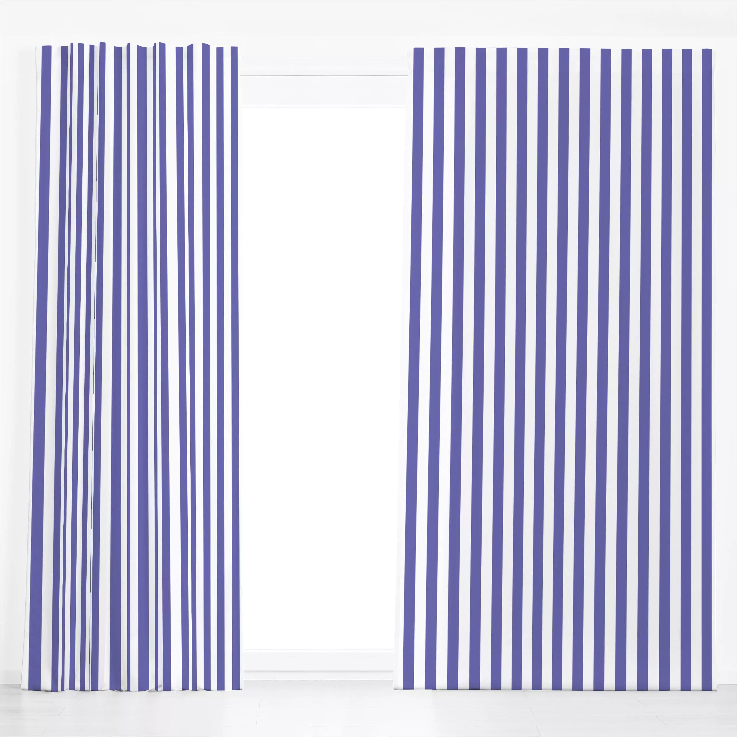 Dekovorhang Veri Peri Stripes - Sommer, Symbole & Muster - von „BOUDOIR BOBO"; Streifen, mediterran, summer, maritim, outdoo...