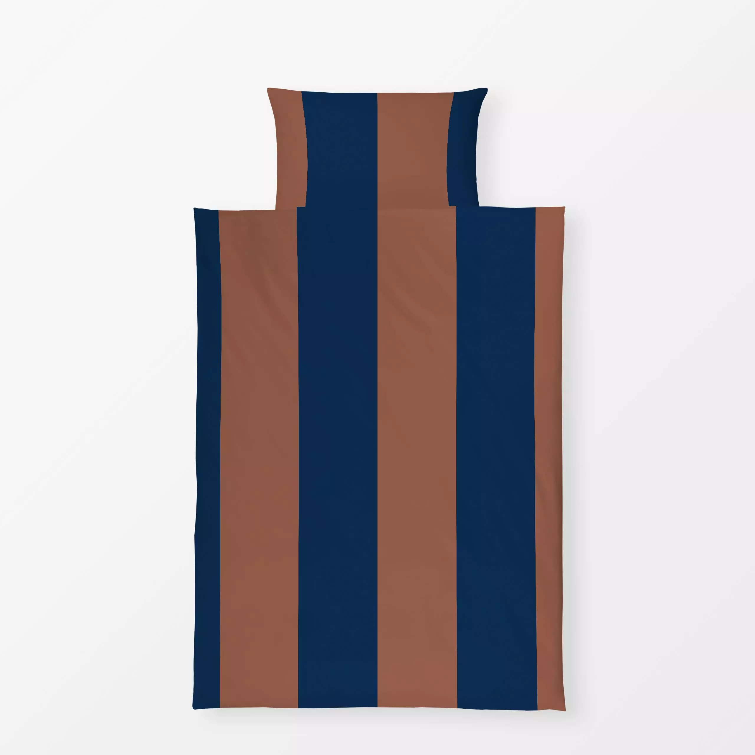 Bettwäsche Block Stripes Blue Red - Symbole & Muster - von „Mareike Böhmer"; abstrakt, Blaugrau, blau, rot, gestreift, color...