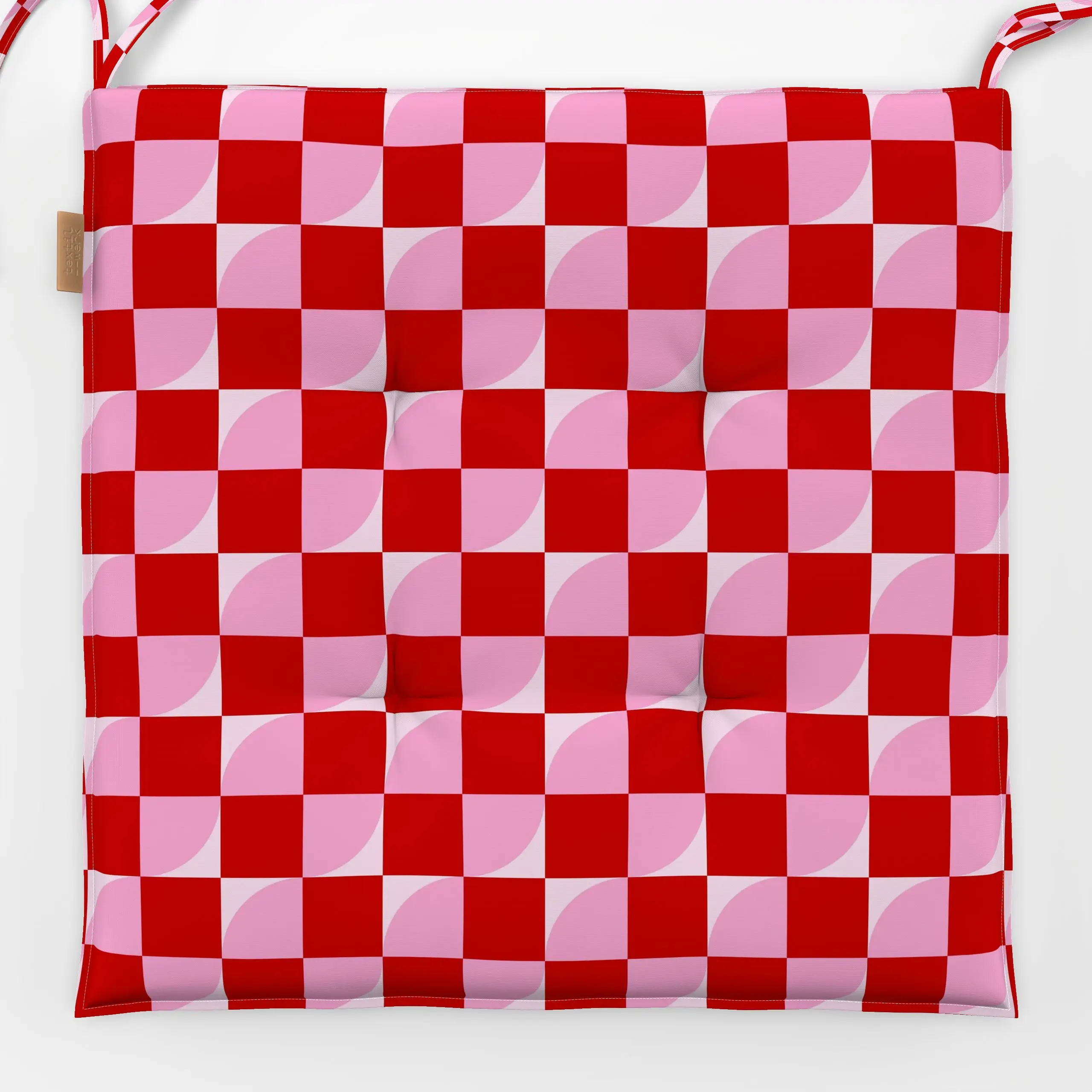 Sitzkissen Karomuster Organisch - Symbole & Muster - von „Sophie Augustin Illustration"; Muster, modern, kariert, Schachbret...