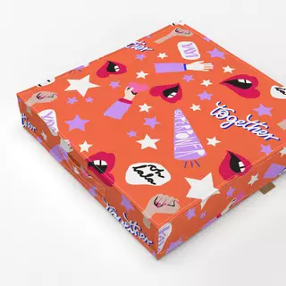 Bodenkissen Empowerment Sticker orange