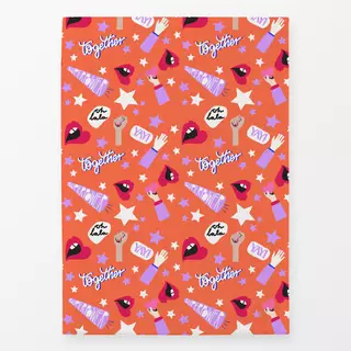 Geschirrtücher Empowerment Sticker orange