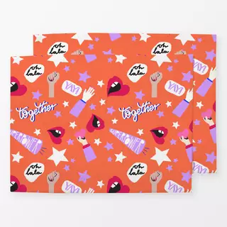 Tischset Empowerment Sticker orange