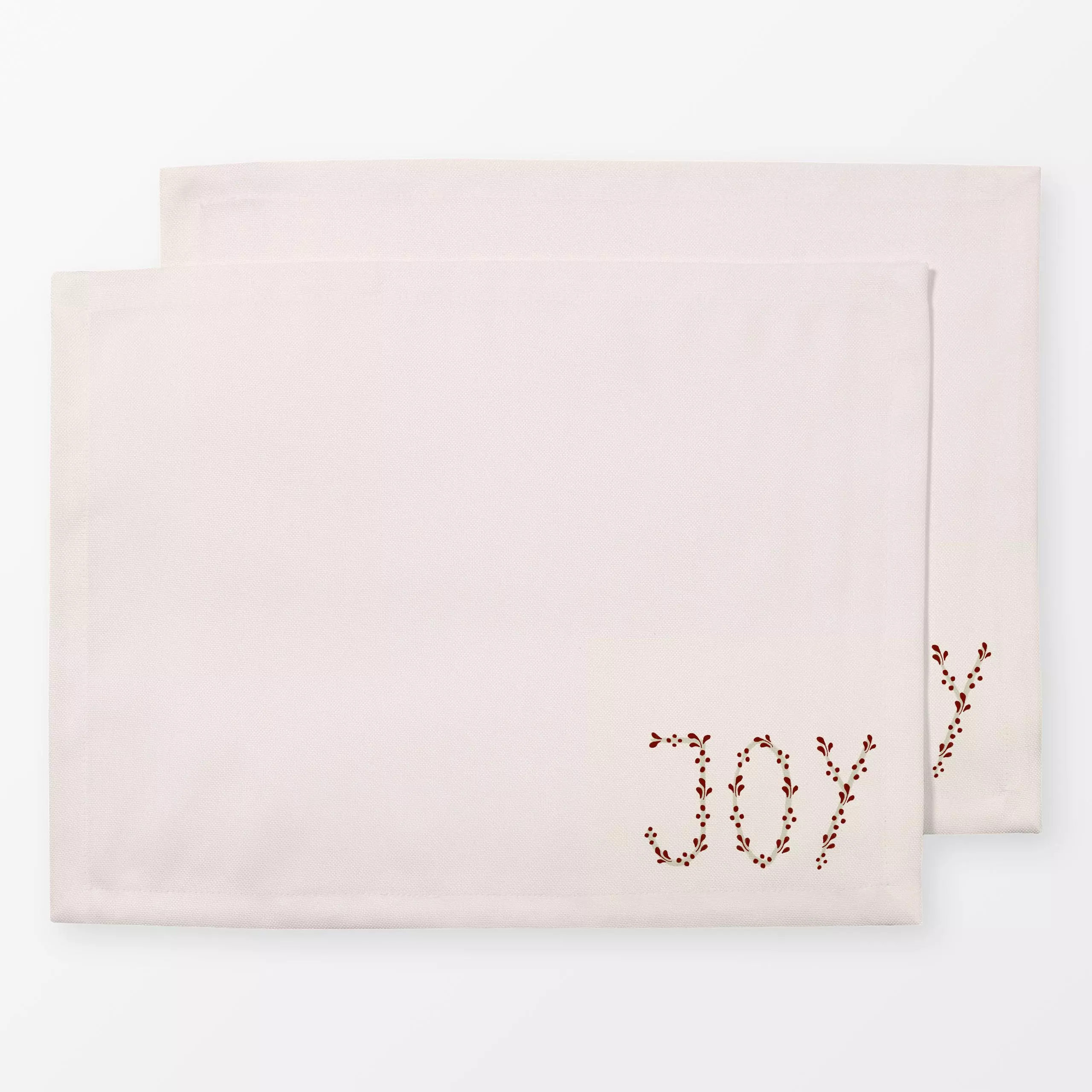 Tischset Joy Folklore Beige - Sprüche & Schriftzüge, Weihnachten - von „Sophie Augustin Illustration"; Weihnachten, typograf...