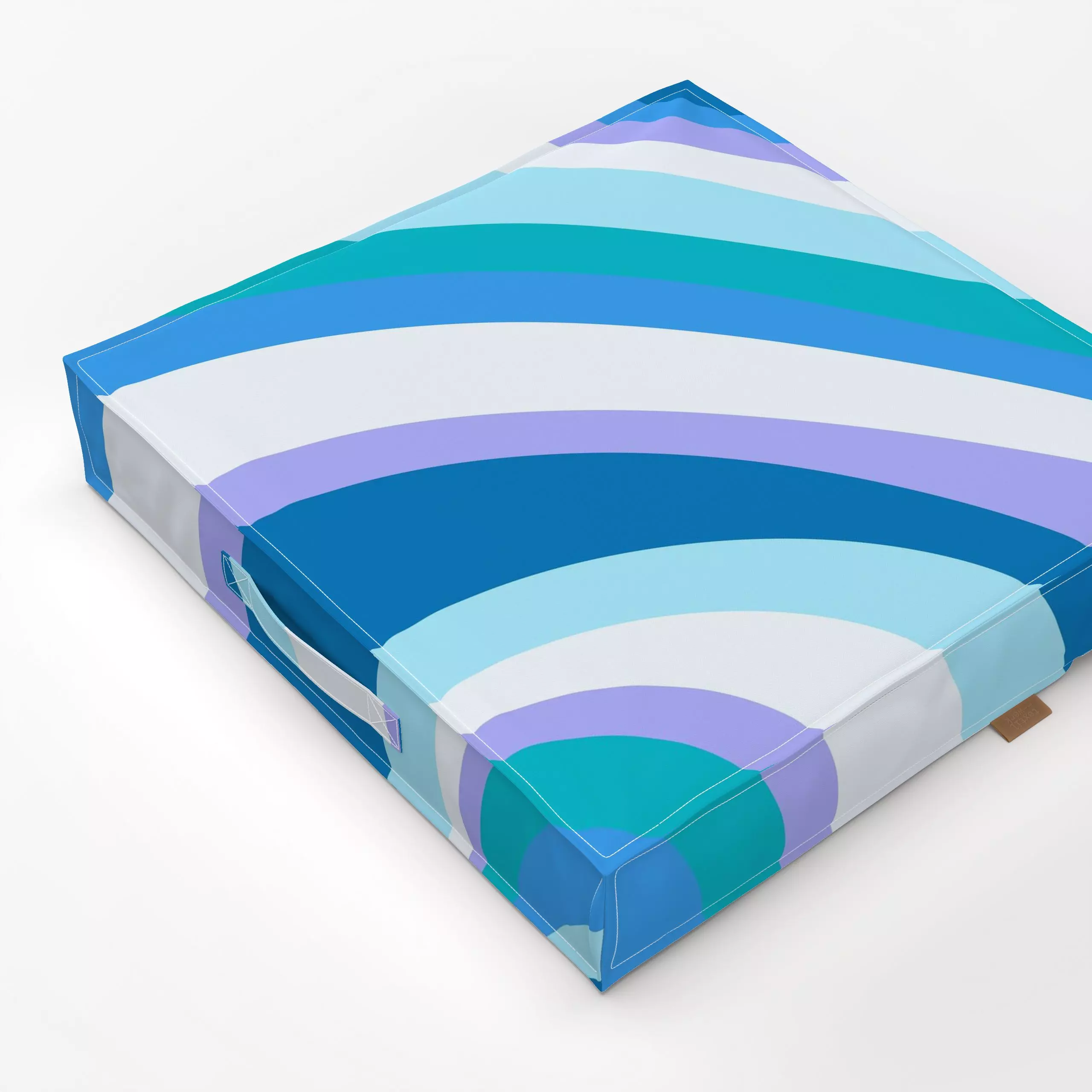 Bodenkissen Farbfreude Liquid Stripes D 1 - Symbole & Muster, Retro & Vintage - von „Primus Pattern"; Wasser, Streifen, Retr...