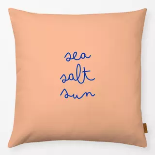 Kissen Sea Salt Sun Orange Blau