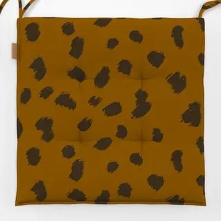 Sitzkissen Wild Cat Brushstrokes brown