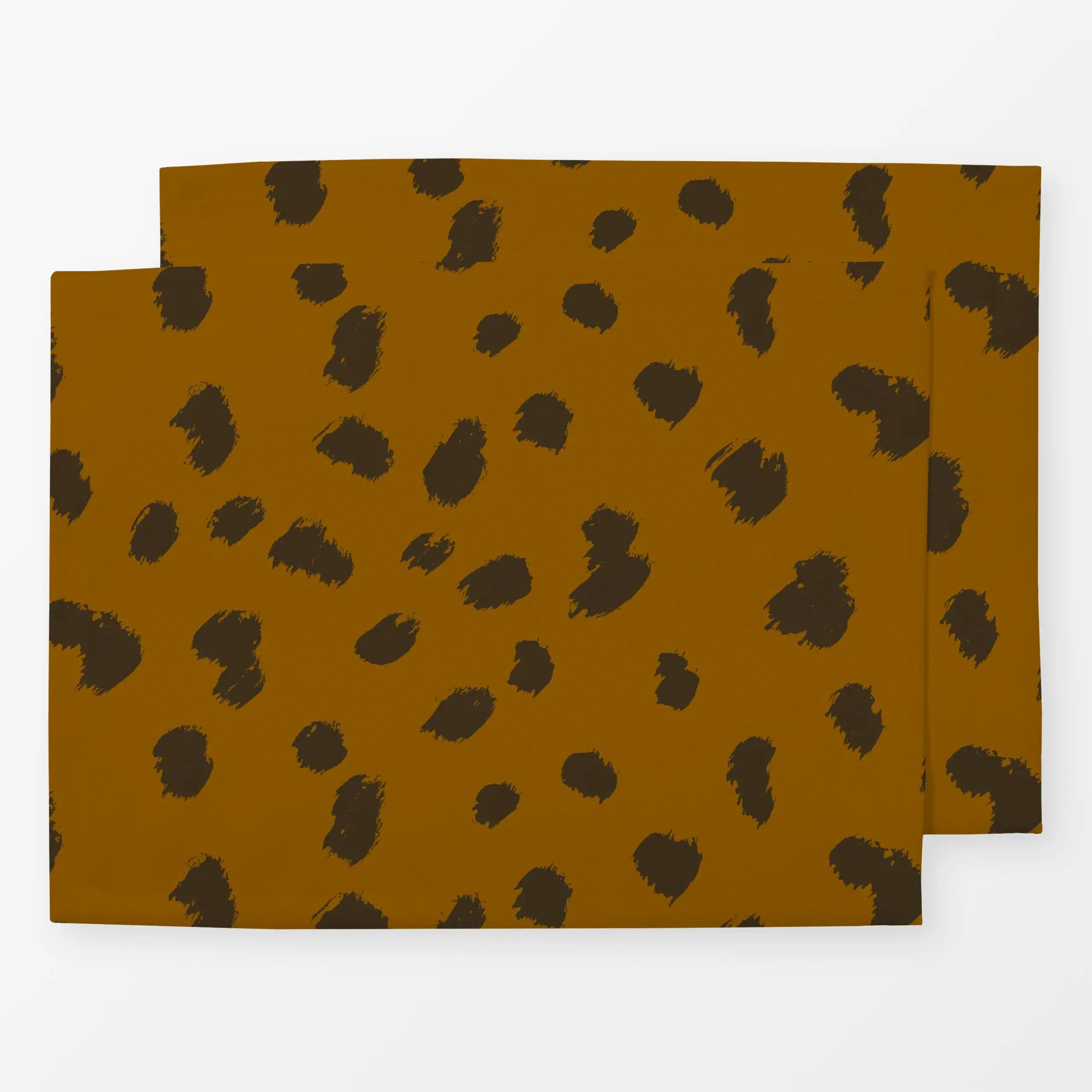 Tischset Wild Cat Brushstrokes brown - Tiere, Symbole & Muster - von „Julia Schumacher"; Wildtiere, Leo, Leopard, Wildkatze,...
