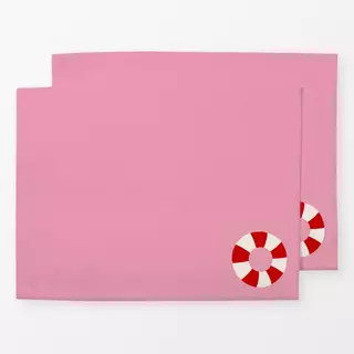 Tischset Schwimmring Pink Rot