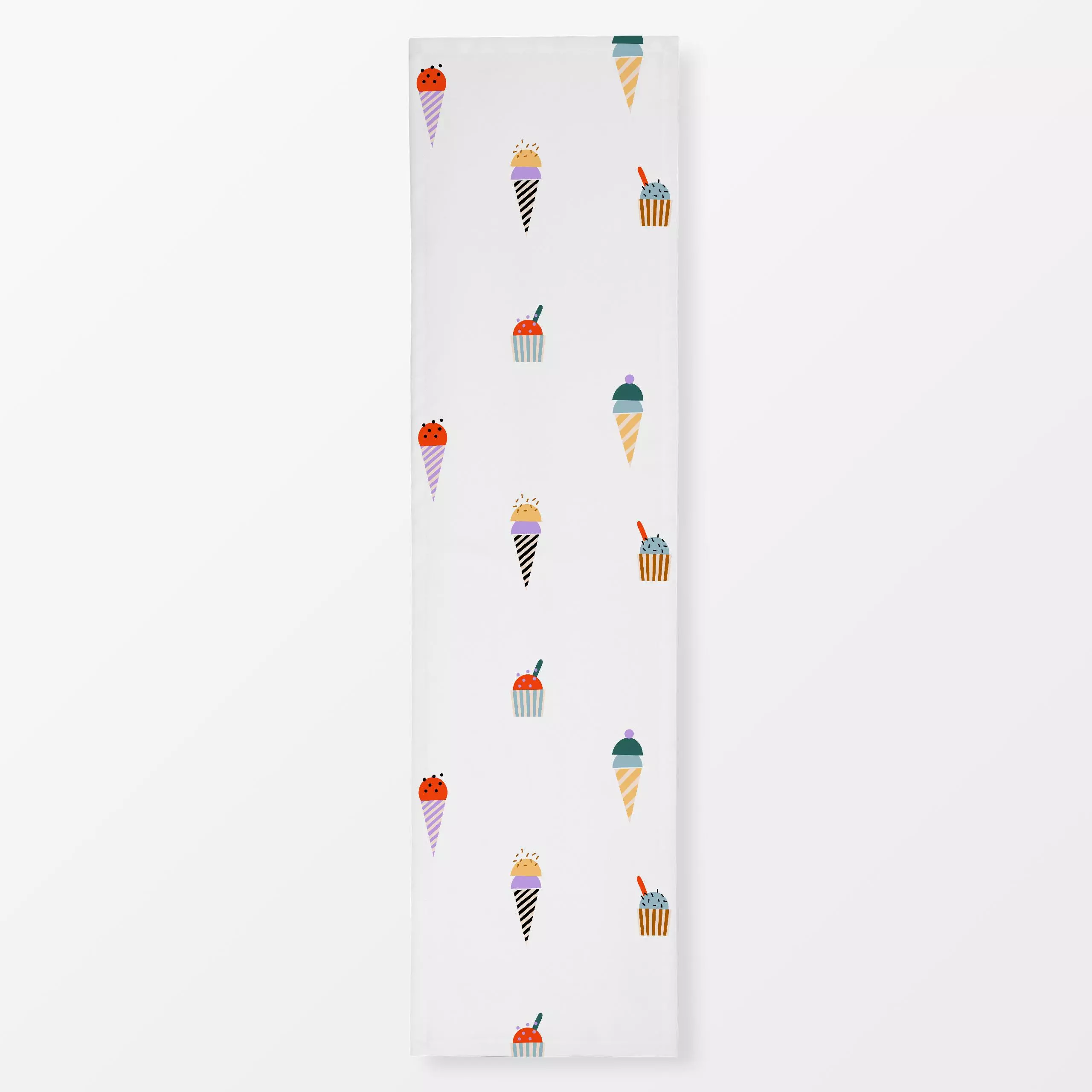 Tischläufer Ice Ice Baby - Kinderzimmer & Motive für Kinder, Sommer, Küche, Essen & Trinken - von „Maren Gross "; Illustrati...