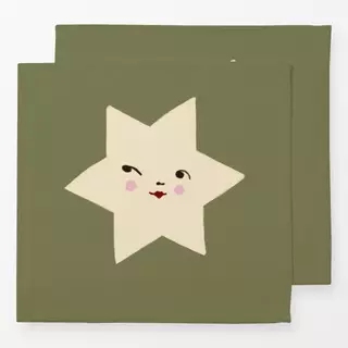 Servietten Stern Grün