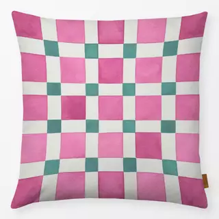 Kissen Checkerboard Mosaik Tile Pink