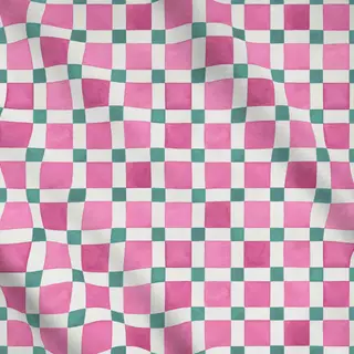 Meterware Checkerboard Mosaik Tile Pink
