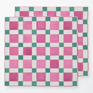 Servietten Checkerboard Mosaik Tile Pink