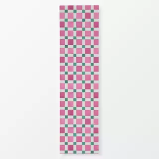 Tischläufer Checkerboard Mosaik Tile Pink