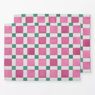 Tischset Checkerboard Mosaik Tile Pink