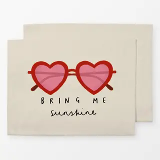 Tischset Herzbrille sunshine